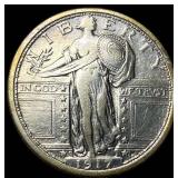 1917-D Type 1 Standing Liberty Quarter ABOUT  UNC