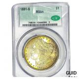 1881-S Morgan Silver Dollar CAC MS64