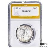 1916 Walking Liberty Half Dollar PGA MS62
