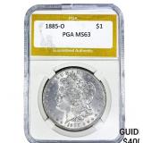1885-O Morgan Silver Dollar PGA MS63