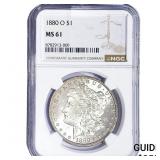 1880-O Morgan Silver Dollar NGC MS61