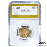 1937 Buffalo Nickel PGA MS66