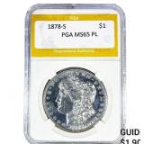 1878-S Morgan Silver Dollar PGA MS65 PL