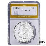 1892 Morgan Silver Dollar PGA MS63