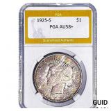 1925-S Silver Peace Dollar PGA AU58+