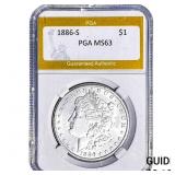1886-S Morgan Silver Dollar PGA MS63