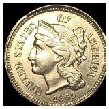 1865 Nickel Three-Cent Piece UNCIRCULATED