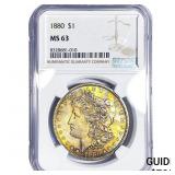 1880 Morgan Silver Dollar NGC MS63