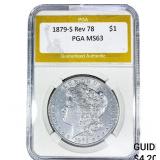 1879-S Rev 78 Morgan Silver Dollar PGA MS63