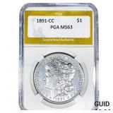 1891-CC Morgan Silver Dollar PGA MS63