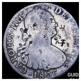 1806 Colonial Spain Silver 8 Reales Chopmarks NEAR