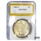 1891-S Morgan Silver Dollar PGA MS63
