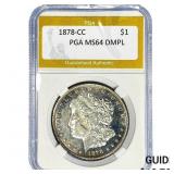 1878-CC Morgan Silver Dollar PGA MS64 DMPL