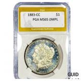 1883-CC Morgan Silver Dollar PGA MS65 DMPL