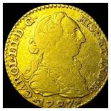 1787 Colonial Spain Gold 1 Escudo