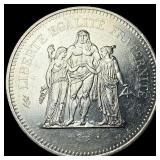 1977 France Silver 50 Francs
