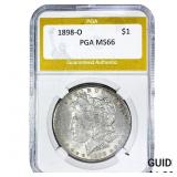 1898-O Morgan Silver Dollar PGA MS66