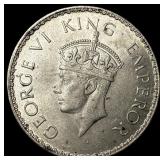 1940 British India Silver 1 Rupee UNCIRCULATED