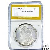 1880-CC Morgan Silver Dollar PGA MS63+