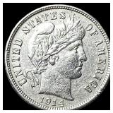 1914-D Silver Barber Dime CLOSELY  UNCIRCULATED
