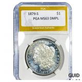 1879-S Morgan Silver Dollar PGA MS63 DMPL