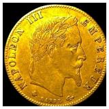 1868 France Gold 5 Francs