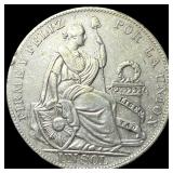 1934 Peru Silver 1 Sol