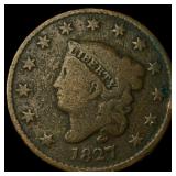 1827 Coronet Head Large Cent LIGHTLY CIRCULATED