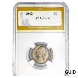 1942 Jefferson Nickel PGA PR66