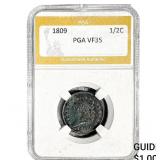 1809 Classic Head Half Cent PGA VF35