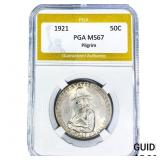1921 Pilgrim Half Dollar PGA MS67