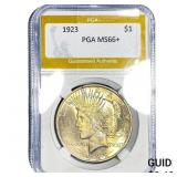 1923 Silver Peace Dollar PGA MS66+