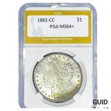 1882-CC Morgan Silver Dollar PGA MS64+