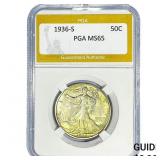 1936-S Walking Liberty Half Dollar PGA MS65