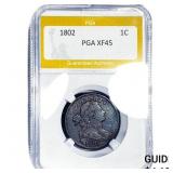 1802 Draped Bust Large Cent PGA XF45