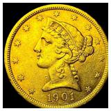 1901-S Liberty Head Half Eagle $5 Gold UNCIRCULATE