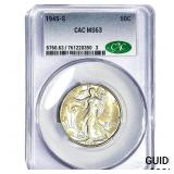 1945-S Walking Liberty Half Dollar CAC MS63