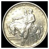 1925 Silver Stone Mountain Half Dollar  CLOSELY U
