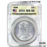 1896 Morgan Silver Dollar GSA MS66