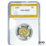 1937 Buffalo Nickel PGA MS65
