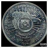 1974 Dominican Republic Silver 1 Peso