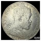 1897 Ethiopia .7537oz Silver Birr CLOSELY UNCIRCUL