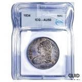 1834 Capped Bust Half Dollar ICG AU50