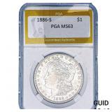1886-S Morgan Silver Dollar PGA MS63