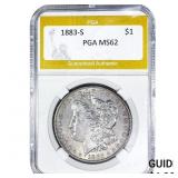 1883-S Morgan Silver Dollar PGA MS62