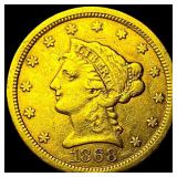 1868-S Gold $2.50 Liberty Head Quarter Eagle CLOSE