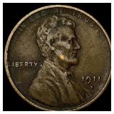 1911-S Lincoln Wheat Cent NEARLY UNCIRCULATED