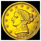 1903 Liberty Head Gold Quarter Eagle $2.50 CLOSELY