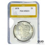 1878 Morgan Silver Dollar PGA MS63+