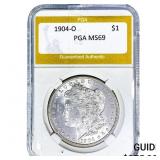 1904-O Morgan Silver Dollar PGA MS69